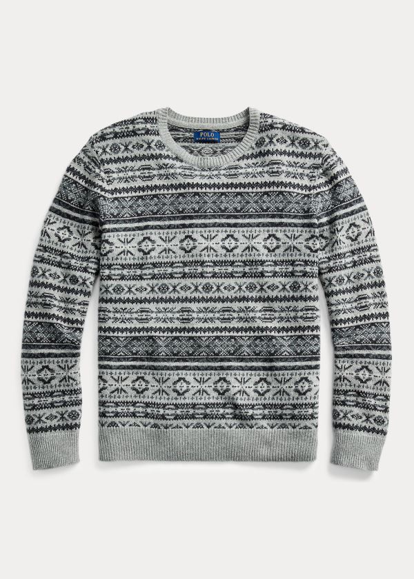 Polo Ralph Lauren Fair Isle Cotton-Blend Striktrøje Herre Danmark (SXPAO8960)